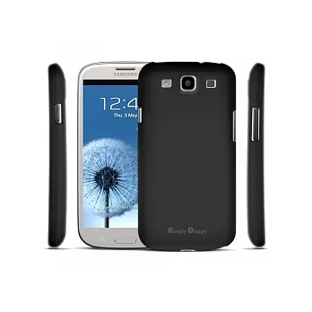 【Simply Design】Samsung Galaxy S3 專用 黑色皮革漆保護殼