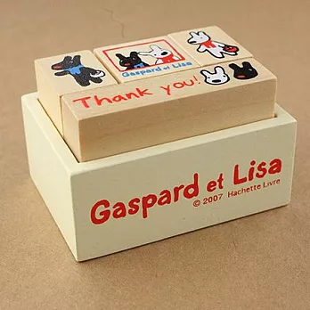 白色Lisa狗木頭印章