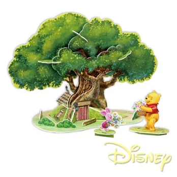【Party World】Disney小熊維尼樹屋精裝立體模型＊3D立體拼圖