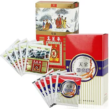 雙蔘齊養萬壽組(高麗蔘沖泡包35入/盒+粉光蔘沖泡包35入/盒)