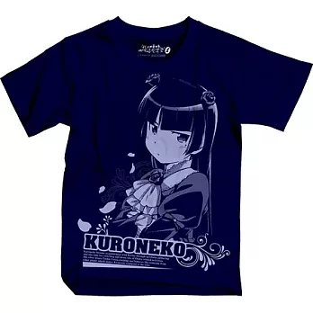 我的妹妹哪有這麼可愛-T恤(黑貓)2XL藍色