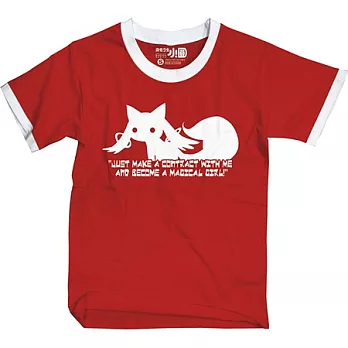 魔法少女小圓-T恤(丘比雙色)XL紅色