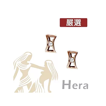 【Hera】愛戀雙子 星座圖騰綴鑽造型耳環 (雙子座)金色