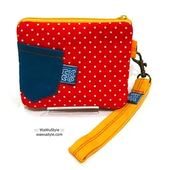 WaWu 多功能雙層包(紅色點點)紅色點點