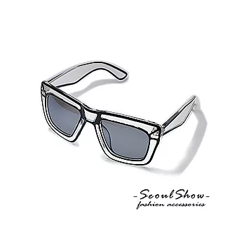 【Seoul Show】前衛覺醒透名鏡框 單色色調太陽眼鏡(77261-透明白)