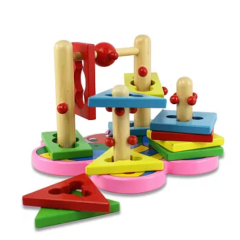 【Toy F1】幼兒3D訓練創意套柱遊戲組無