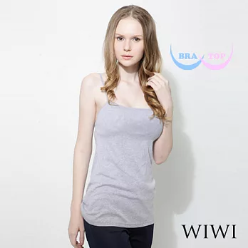 【WIWI】 BRATOP可抽換立體罩杯細肩帶小可愛(灰M/L/XL)L灰色