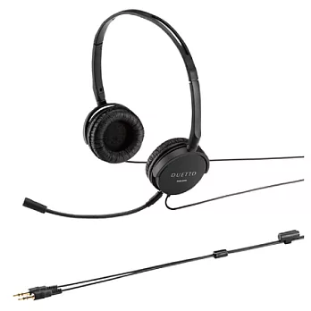 SANWA 可拆式多媒體耳機麥克風(MM-HS521)黑