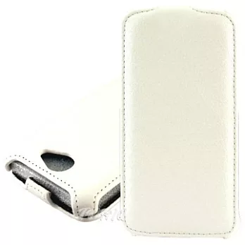 HTC One S 下掀式/掀蓋式皮套 荔枝紋限定款雅緻白