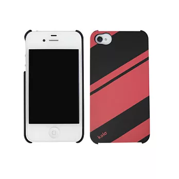 卡樂創意KaloDesign 彩繪風格保護殼 斜紋系列 for iPhone4/4S紅色