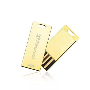 Transcend 創見 JetFlash T3G 8G 隨身碟 (時尚金)