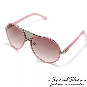 【Seoul Show】搖滾精神 漸層色調太陽眼鏡 (粉紅色)