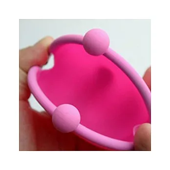 果凍矽膠珠扣式零錢包粉紅