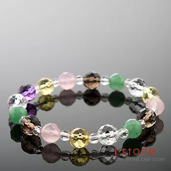 石頭記水晶之戀-切刻五行開運手鍊五行水晶