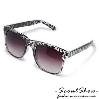 【Seoul Show】時尚典範 漸層色調太陽眼鏡 (8041 透明豹紋)
