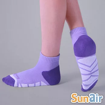 sunair 第三代健康除臭襪 慢跑襪款1/2筒 (淺紫+深紫+白)