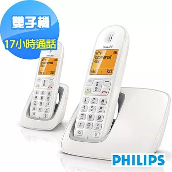 PHILIPS飛利浦DECT超大顯示幕雙子機數位電話(CD2902)