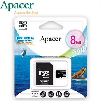 Apacer 宇瞻 8GB MicroSDHC Class4 記憶卡冰原歷險記4限量版