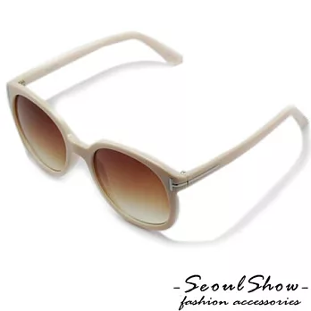 【Seoul Show】經典復古款 漸層色調太陽眼鏡(8065 象牙)