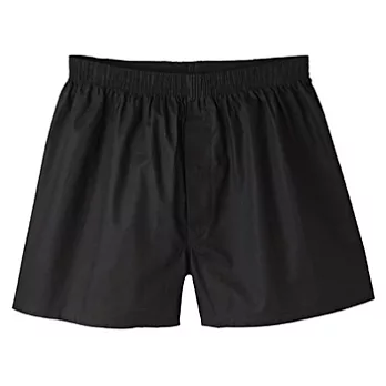 [MUJI 無印良品]男棉布帛平口內褲S黑色