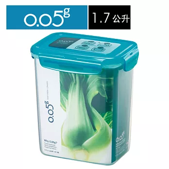 『ZZF-112G』樂扣0.05g超保鮮微波長方型保鮮盒-(1.7L)(綠蓋)