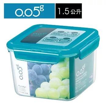 『ZZF-211G』樂扣0.05g超保鮮微波正方型保鮮盒-(1.5L)(綠蓋)