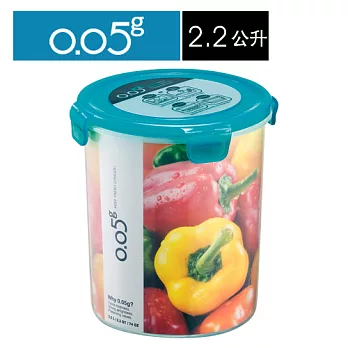 『ZZF-322G』樂扣0.05g超保鮮微波高筒圓型保鮮盒-(2.2L)(綠蓋)