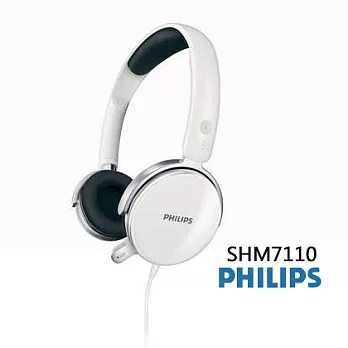 PHILIPS SHM7110 立體聲多媒體耳機麥克風白