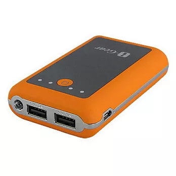 【i-Gear】9000mAh LED雙USB行動電源(陽光橘)-加贈絨布收納袋-
