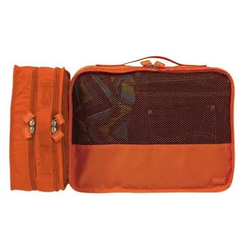Lapoche立體旅行衣物收納包(小)橘色
