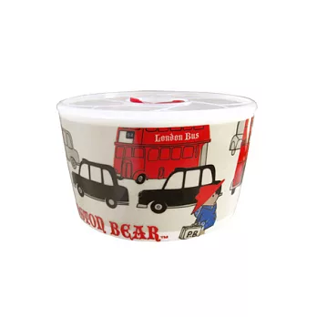 Shinzi Katoh 經典英倫帕丁頓熊微波保鮮碗M-巴士站牌