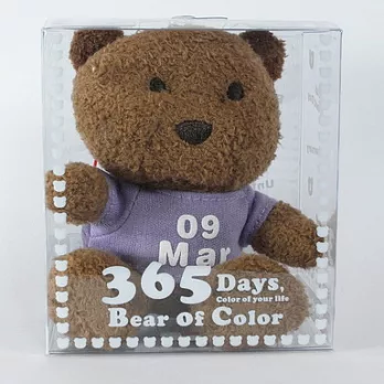 365繽紛熊(生日熊)-Bear of Color3月9日-紫色T恤