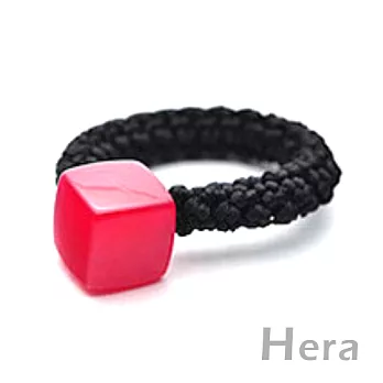 【Hera】俏皮甜甜可愛方塊造型髮束(女王紅)