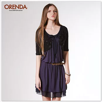 ORENDA 手工管珠繡外套S黑色