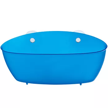 《KOZIOL》Splash漏孔吸盤收納盒(透藍)