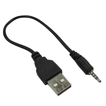 USB 轉接線 - 2.5mm(公) to USB(公)黑色