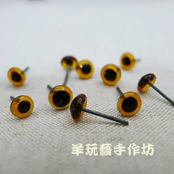 【玻璃彩色眼睛4MM 橘10入】橘