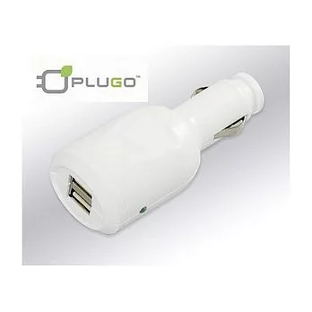 PLUGO-車用USB充電器(3A)(兩孔)白色
