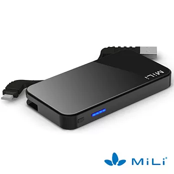 MiLi Power Star 2000mAh智慧之星MicroUSB行動充電盒-黑