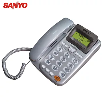 SANYO 三洋 TEL-817【聽筒增音】來電顯示有線話機 (銀)銀色