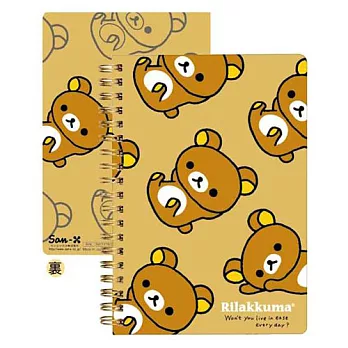 San-X 懶熊悠閒系列線圈筆記本。懶熊