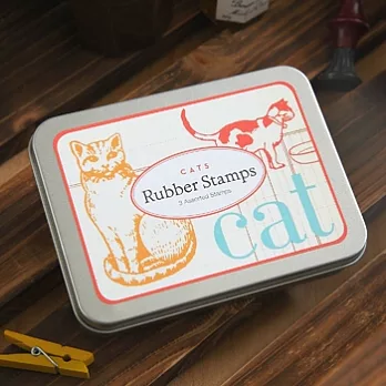 Cavallini_Rubber Stamp印章組(貓)