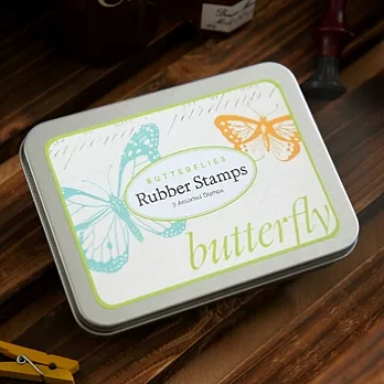 Cavallini_Rubber Stamp印章組(蝴蝶)