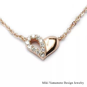 【山本美樹】閃耀之心 奧地利水晶項鍊(玫瑰金)