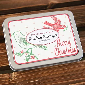 Cavallini_Rubber Stamp Set聖誕節印章組(聖誕/鳥)