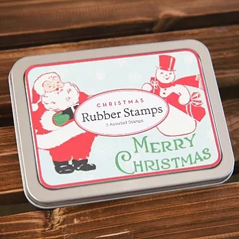 Cavallini_Rubber Stamp Set聖誕節印章組(聖誕老人/雪人)
