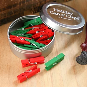 Cavallini_Wooden Clips木頭小夾子組(聖誕節)