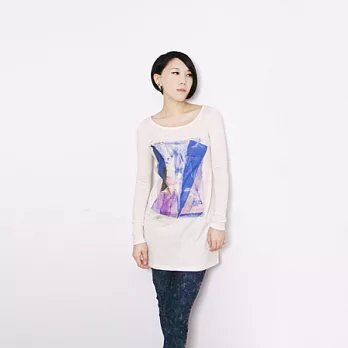 【Ian Design】鳥-2 有機棉長版長袖 T Organic CottonFREE原胚色