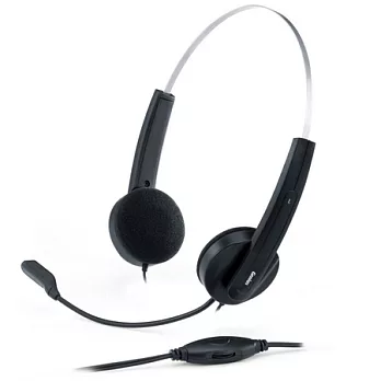 Genius HS-210C 立體聲輕型線控耳機麥克風黑色