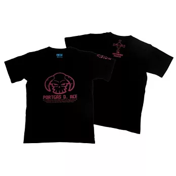 航海王-T恤(火拳艾斯)S黑色